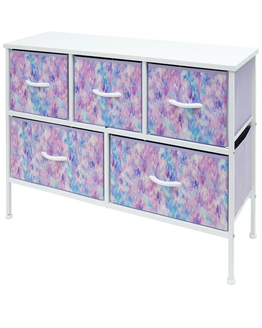 5 Drawer Dresser Chest - Purple