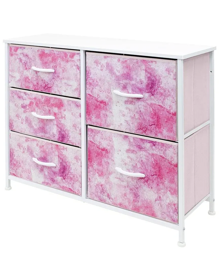5-Drawer Dresser - Pink image