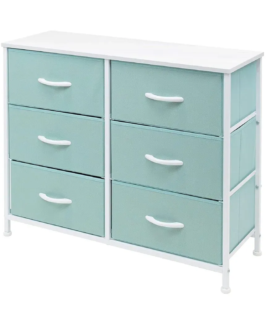 6 Drawer Storage Cube Dresser - Blue image