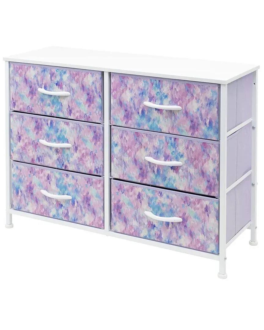 6 Drawer Storage Cube Dresser - Purple