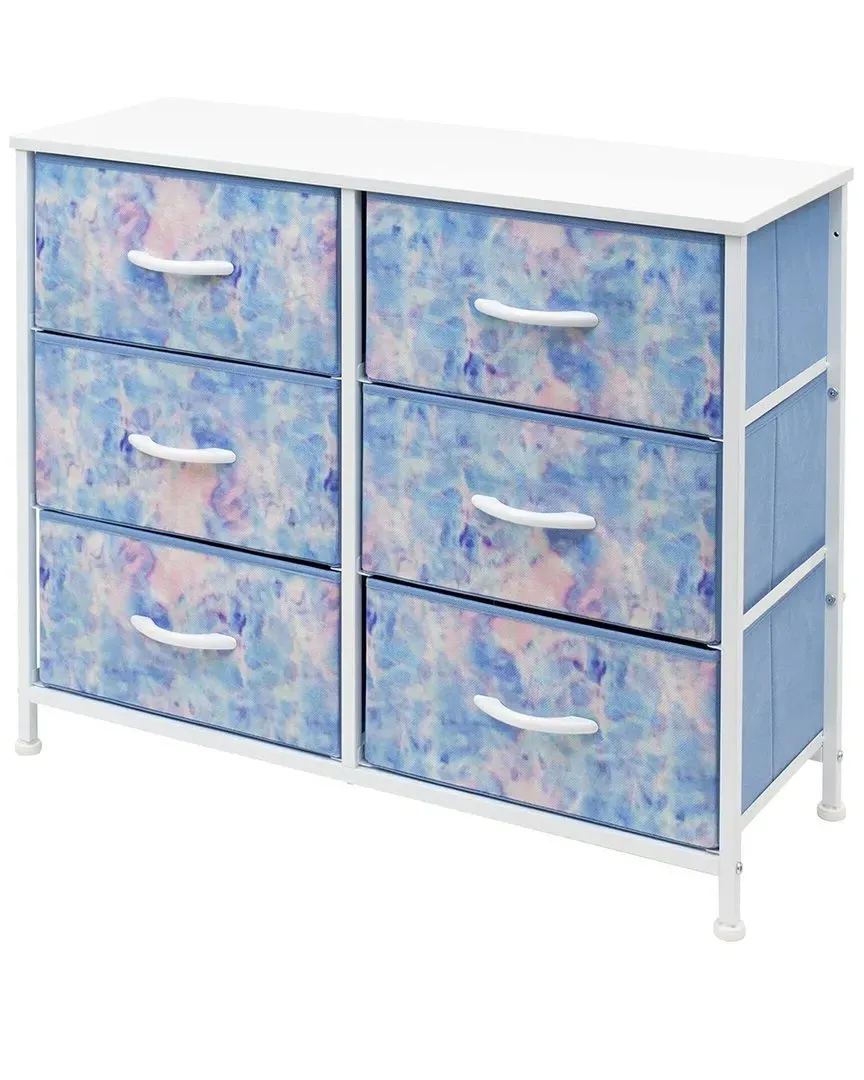6 Drawer Storage Cube Dresser - Tie-Dye Print