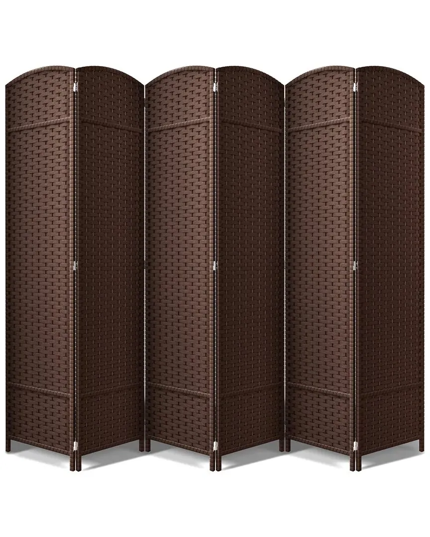 6 Panel Room Divider - Brown