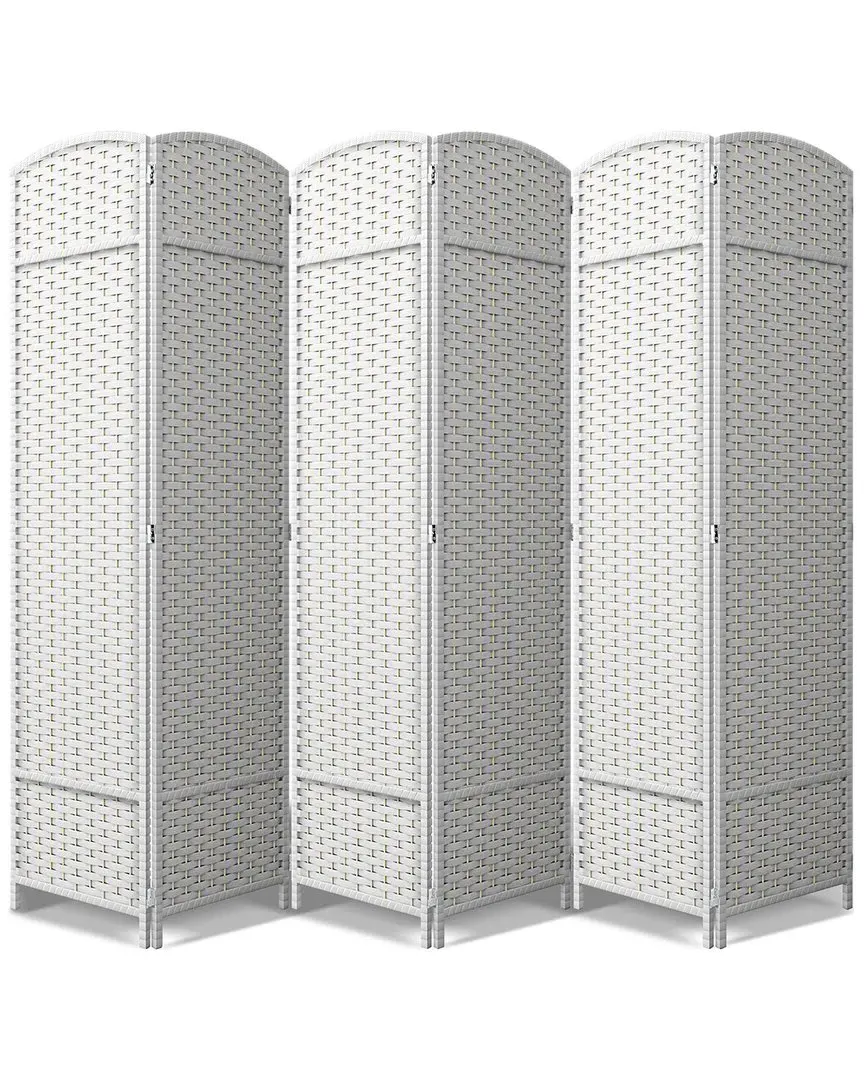 6 Panel Room Divider - White