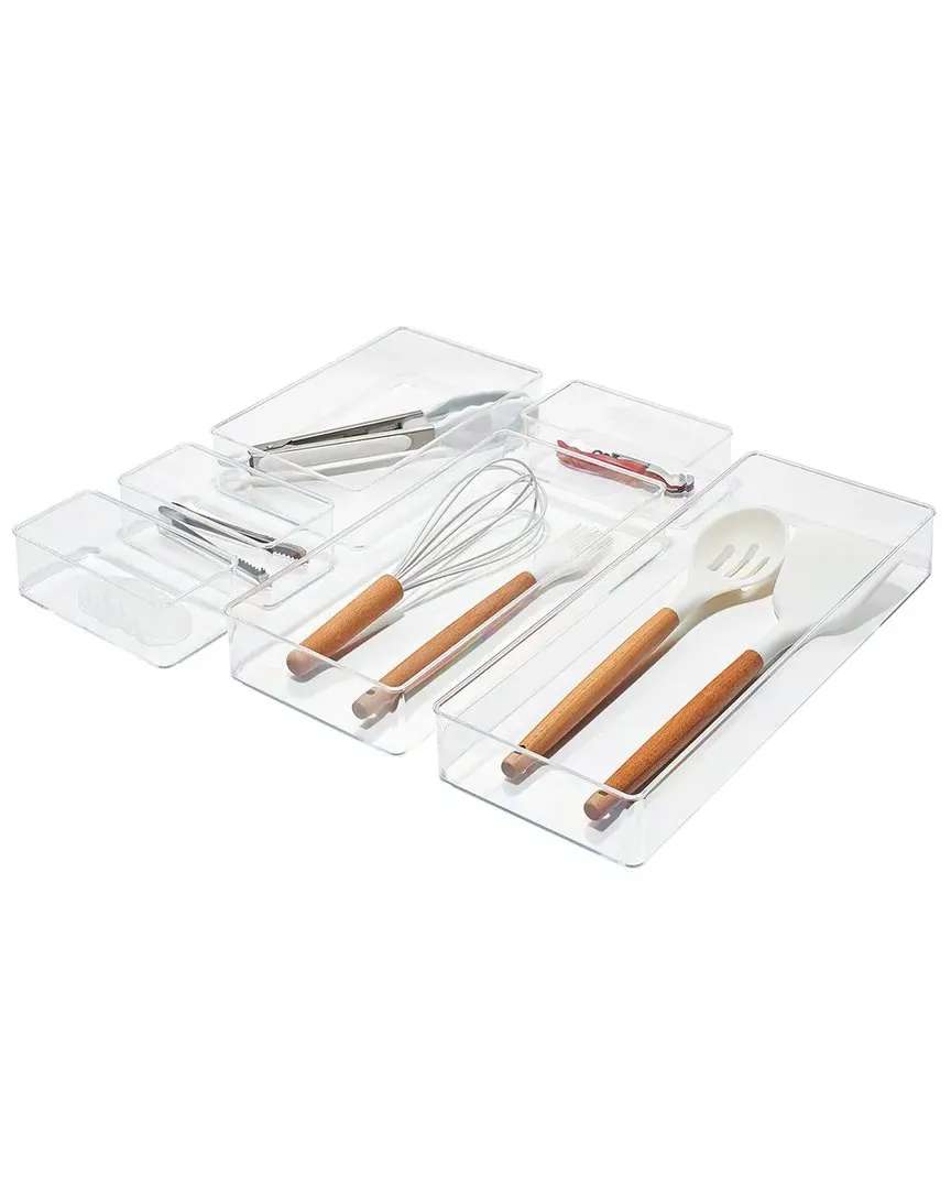 6-Piece Kitchen Drawer Organizer Set - Clear