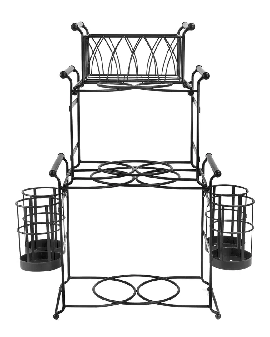 7-Piece Stackable Buffet Caddy - Black, Steel image