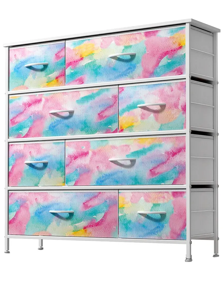 8-Drawer Chest Dresser with Foldable Drawers - Tie-Dye
