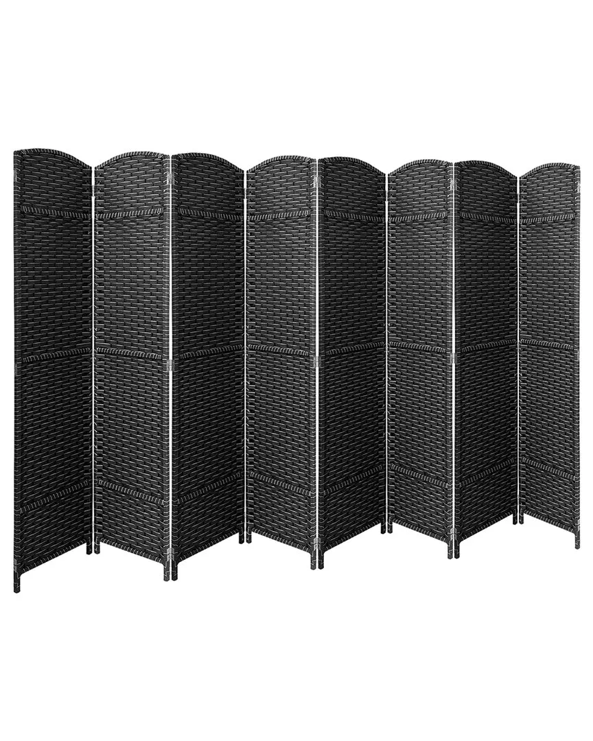 8-Panel Room Divider - Grey, Poplar Wood