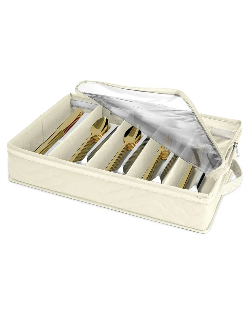 Flatware Storage Chest with Clear Lid - Polyester