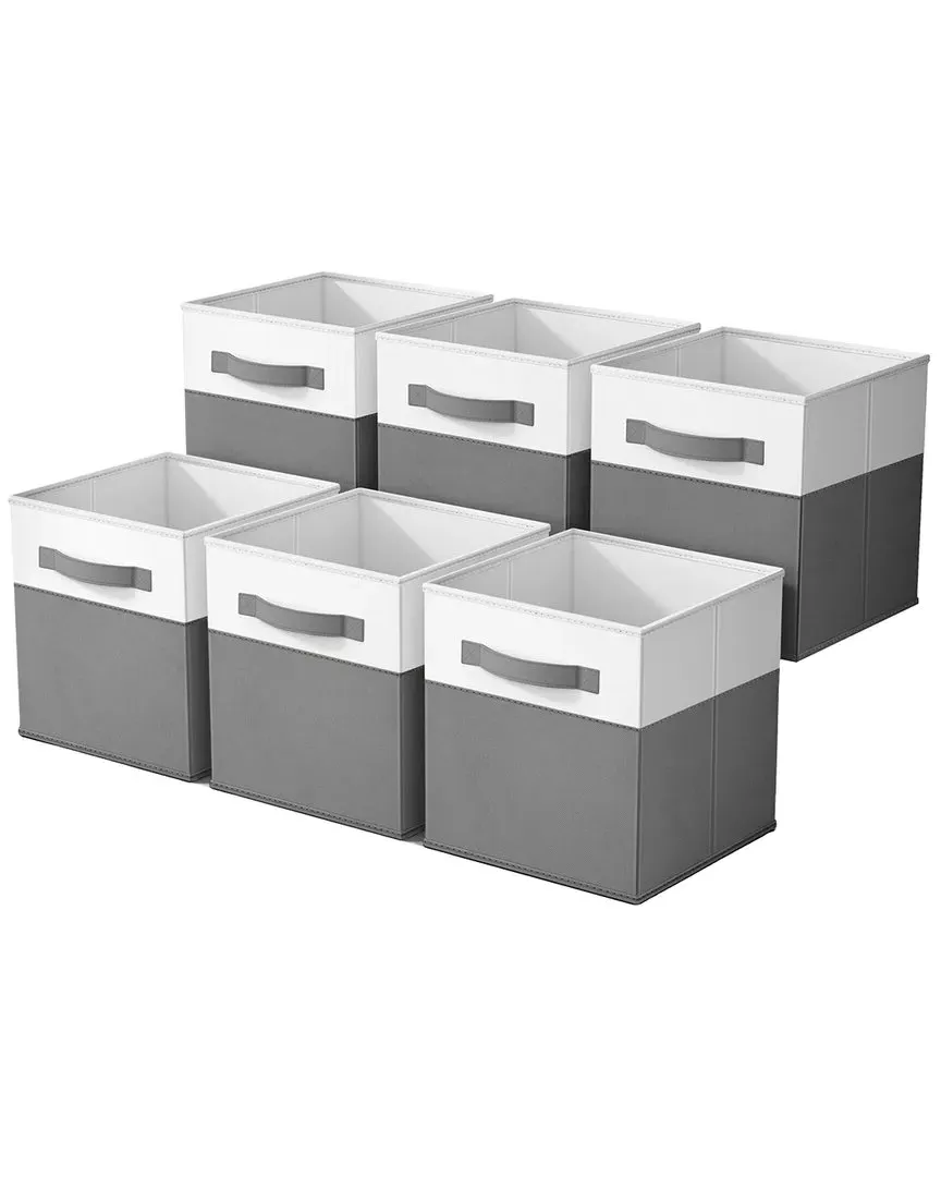 Foldable Storage Cube Bins - Grey, Fabric
