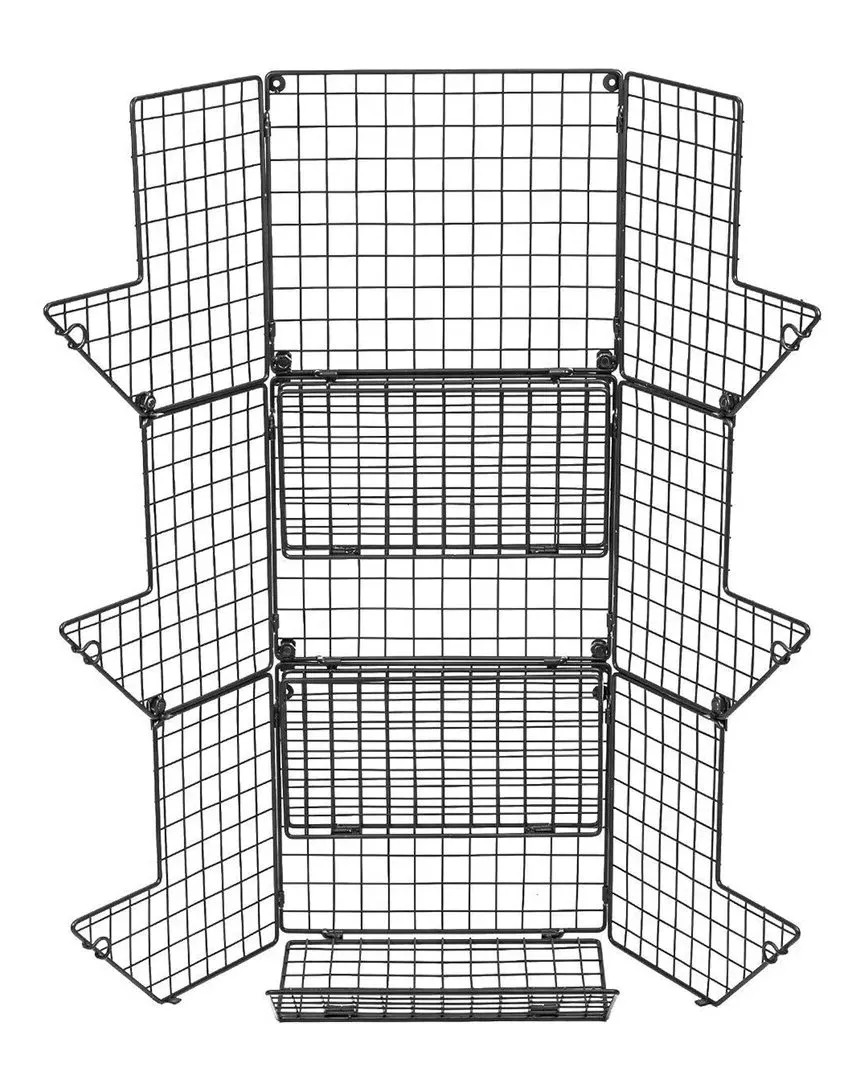 Sorbus 3-Tier Wall Mounted Storage Rack - Black image