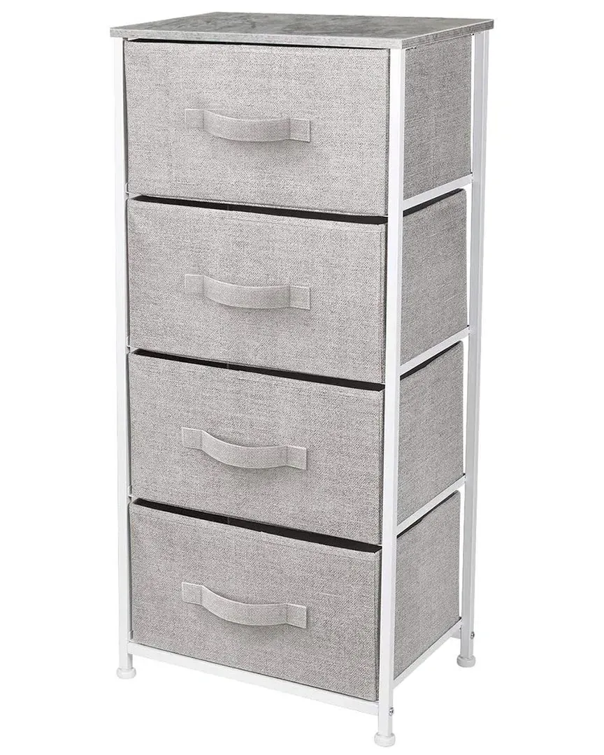 Sorbus 4-Drawer Nightstand Chest - Grey, Steel image