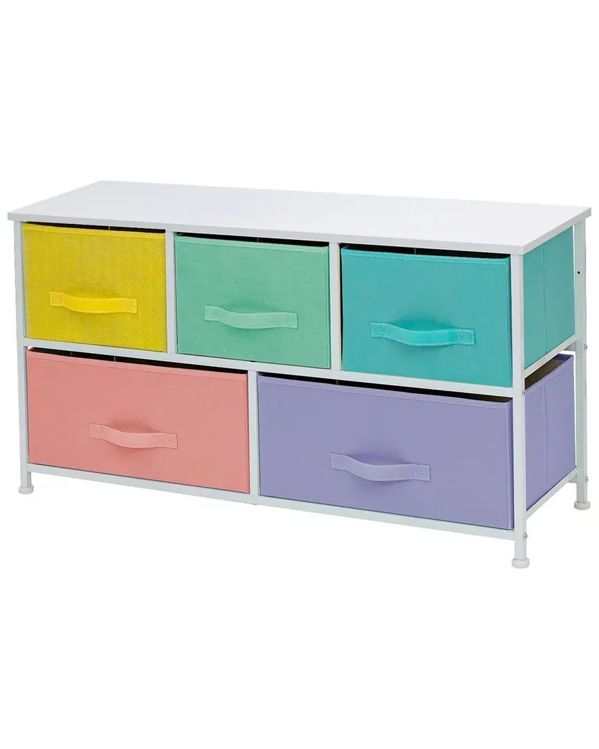 Sorbus 5 Drawer Storage Chest - Pastel image