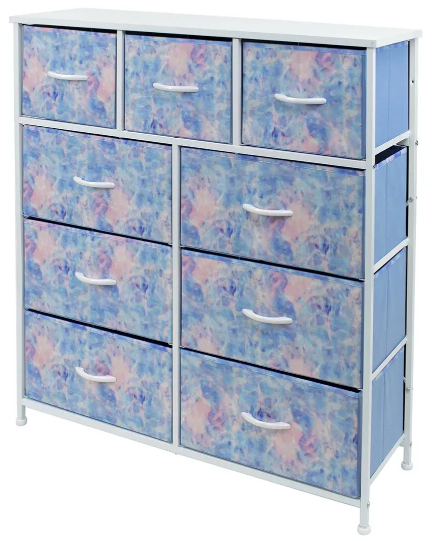 Sorbus 9-Drawer Storage Cube Dresser - Tie-Dye image