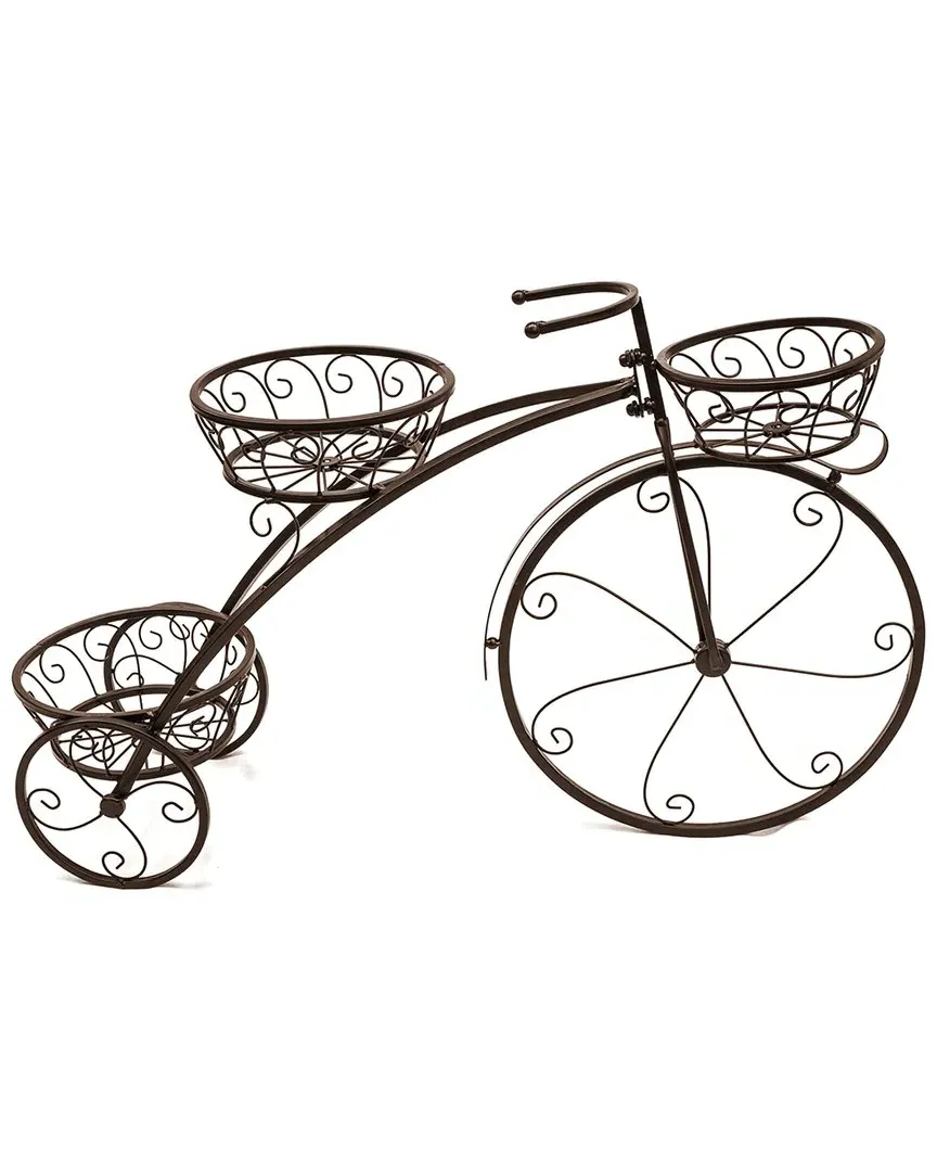 Tricycle Flower Pot Rack - Bronze, Metal