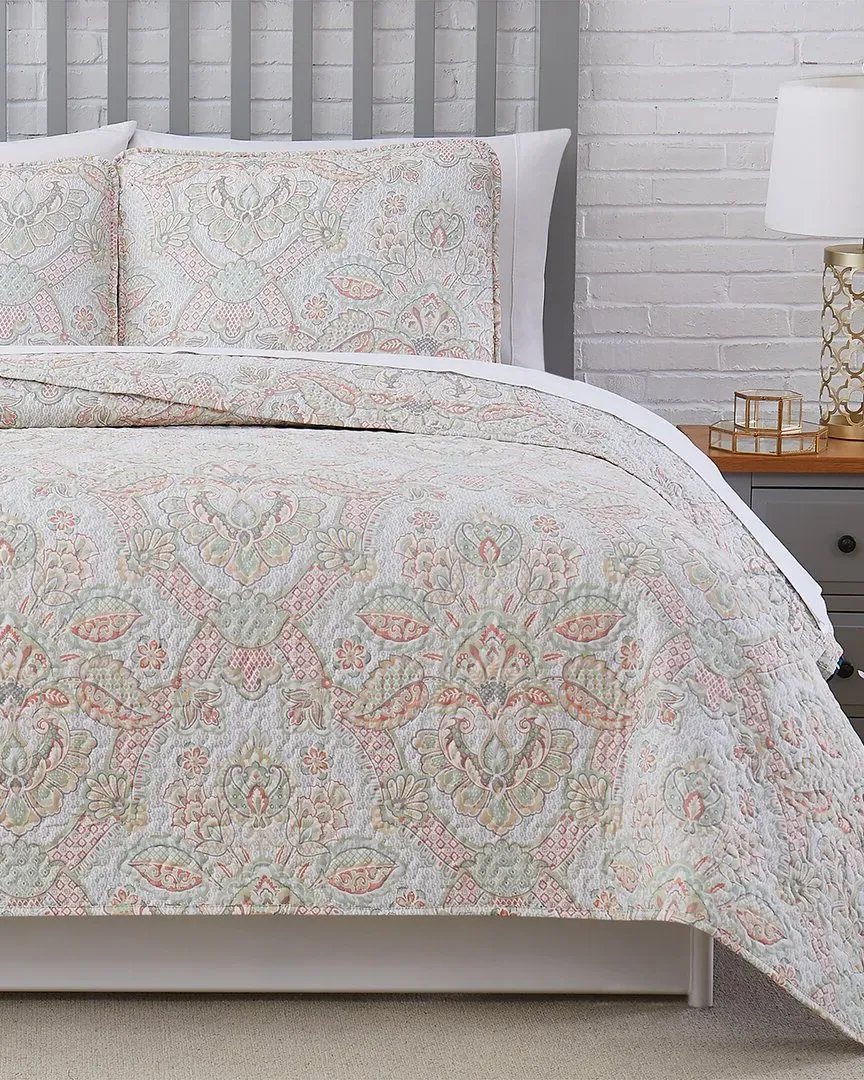 Enchantment Quilt Set - Coral, Microfiber image