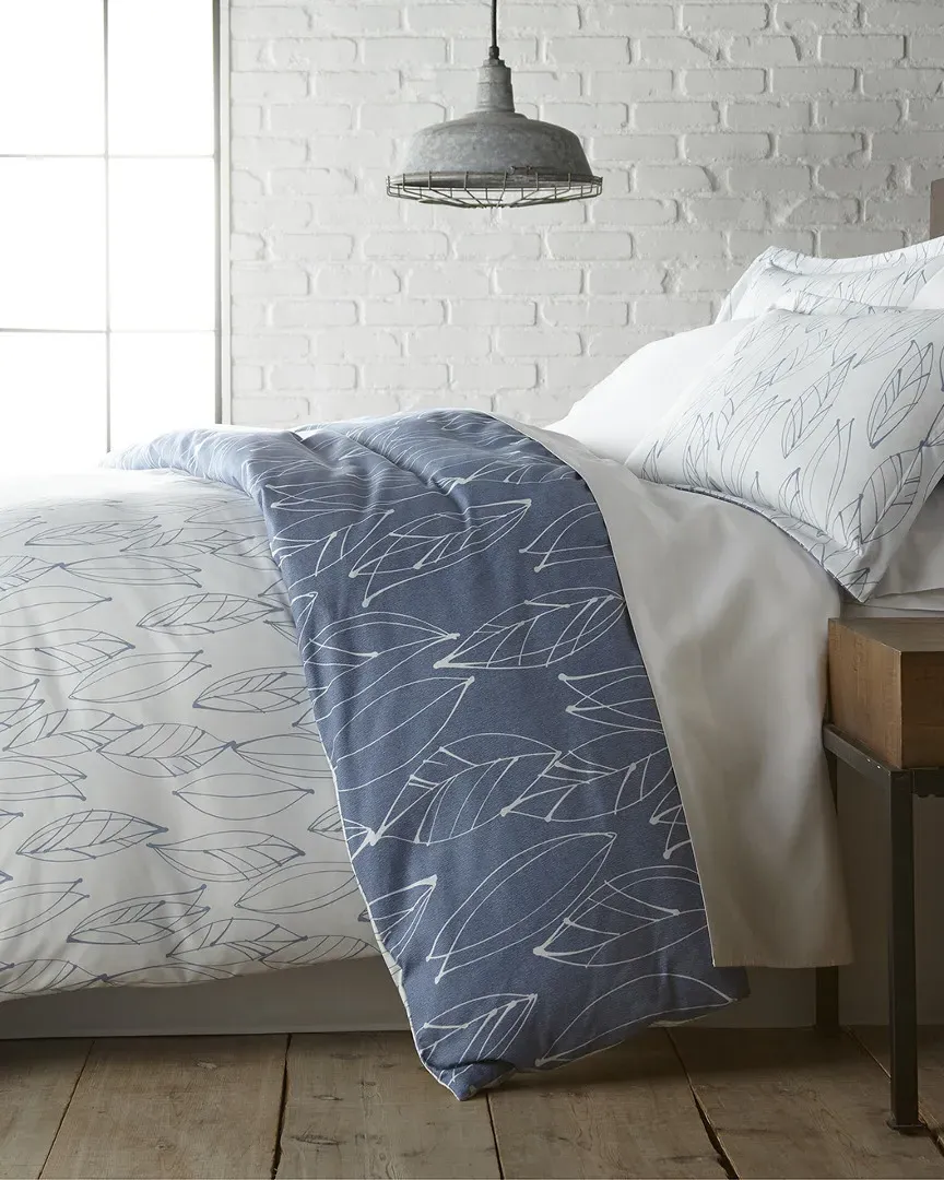 Foliage Duvet Cover and Sham Set - Blue, Microfiber image