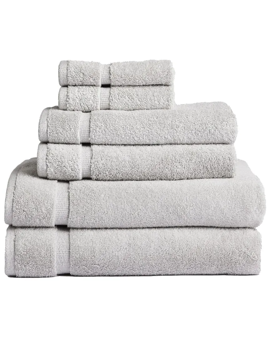 Supersoft 6pc Bath Towel Set - Light Grey, Cotton image