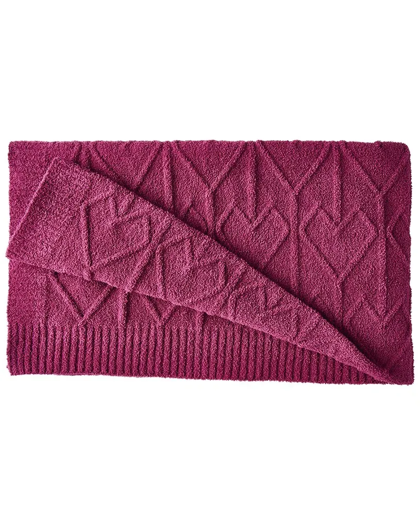 Woven Heart Throw Blanket - Ruby, Microfiber