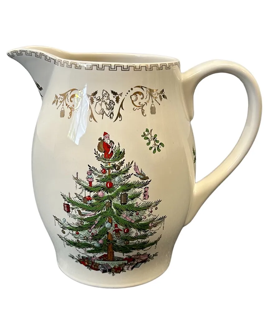 Christmas Tree Pitcher - Green, Porcelain image