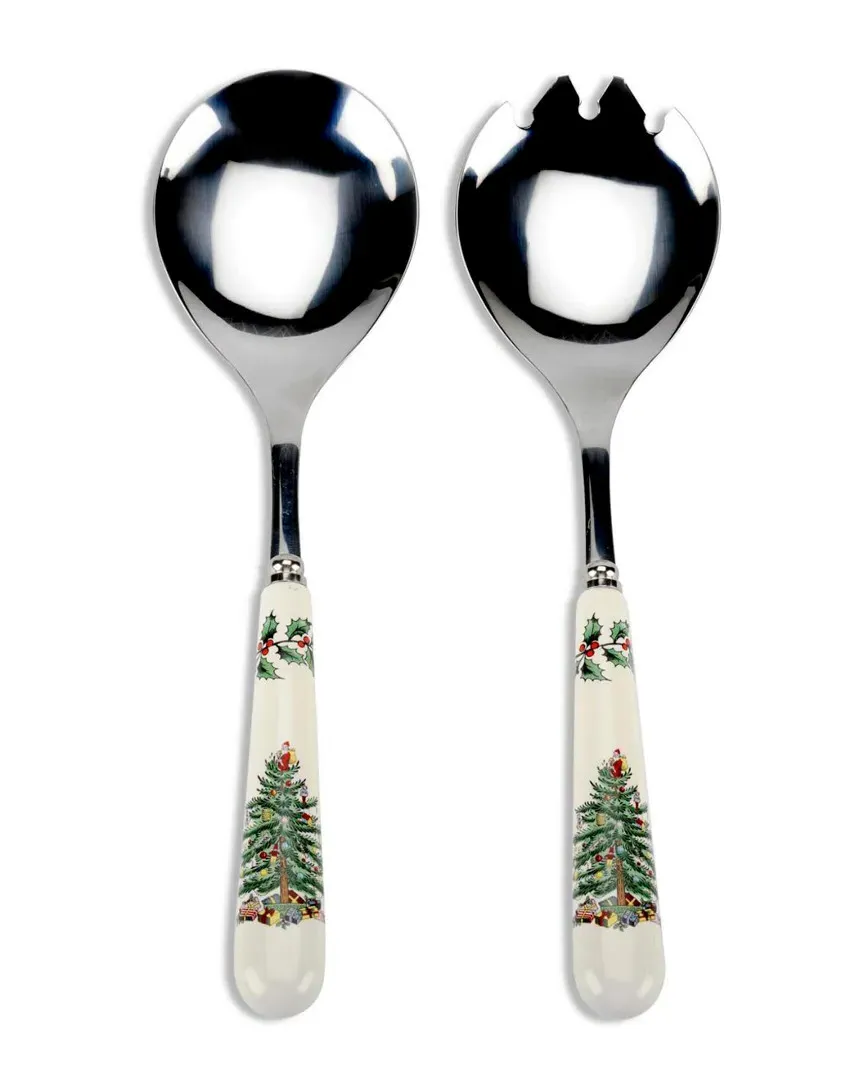 Christmas Tree Set of 2 Salad Servers - Porcelain image