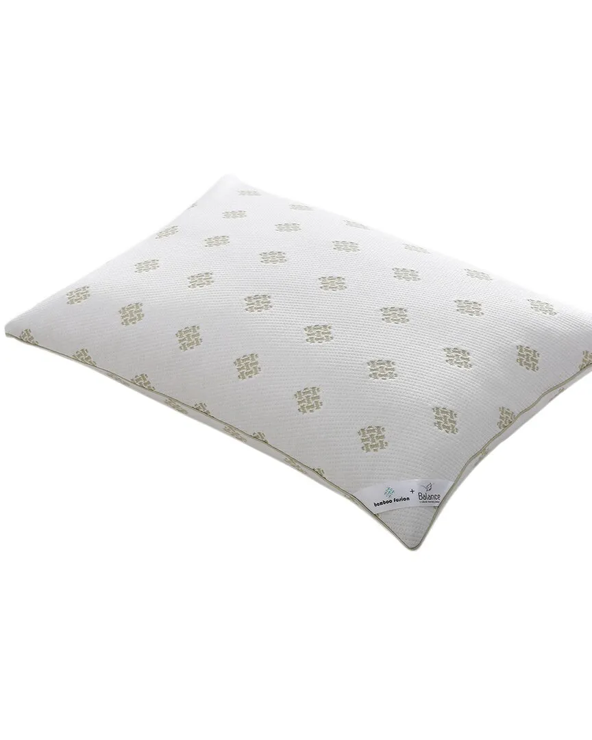 Bamboo Fusion Medium Pillow with Balance Fill - White