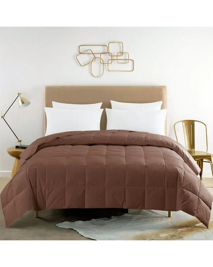 Constance Duck Down Blanket - Brown, Cotton