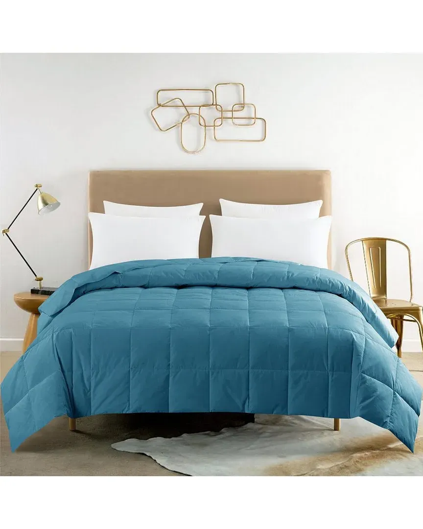 Constance Duck Down Blanket - Teal, Cotton