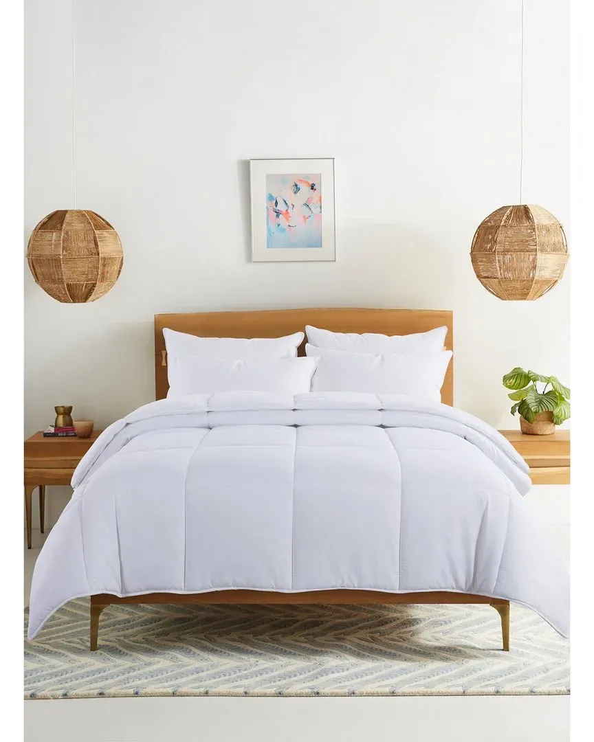 Cozy Down Alt Reversible Comforter - White, Microfiber