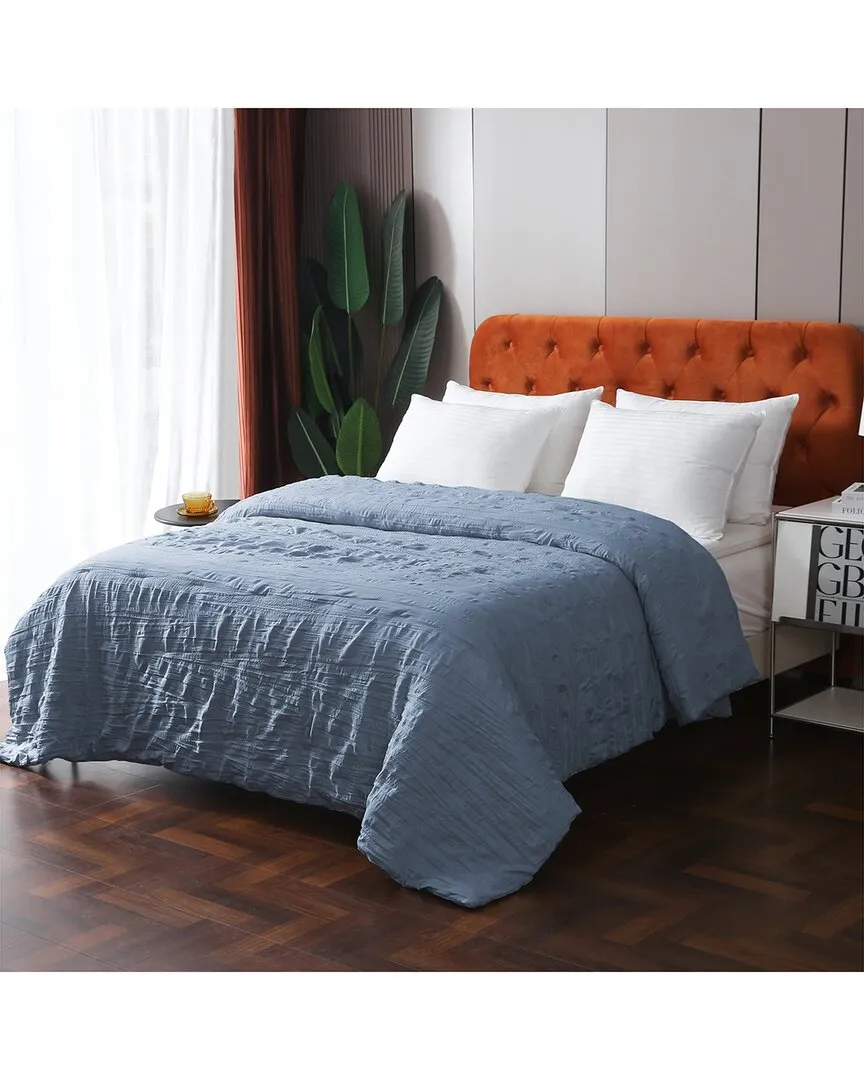Crinkled Down Alternative Blanket - Chambray, Microfiber image