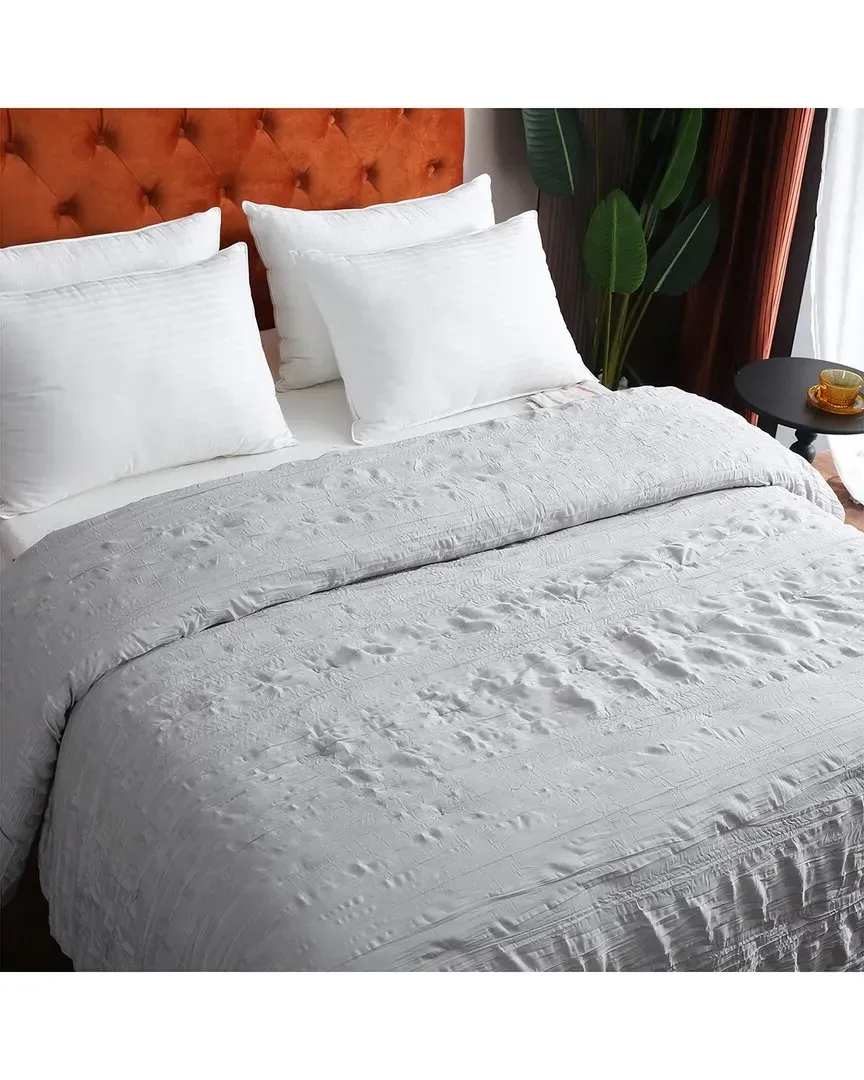 Crinkled Down Alternative Blanket - Grey, Microfiber