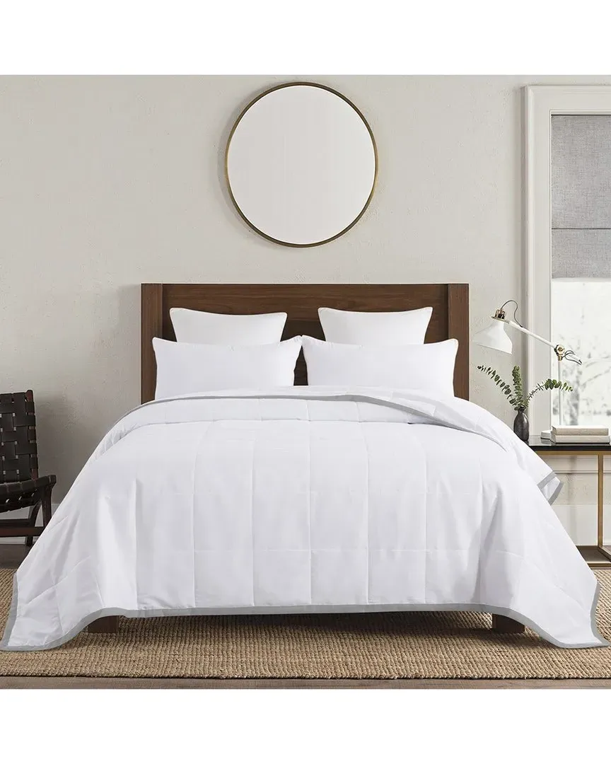 Framed Down Alternative Blanket - Grey, Microfiber image