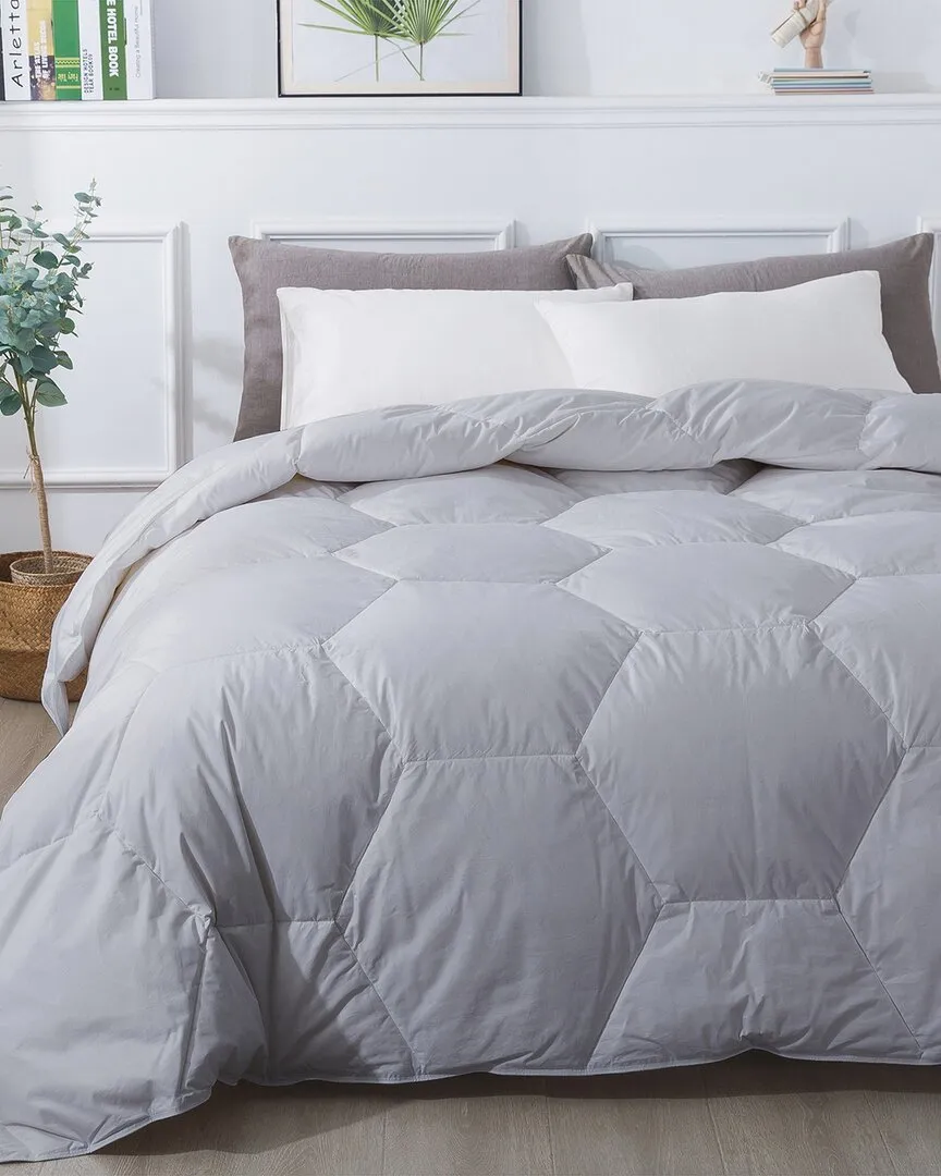Honeycomb Stitch Down Alternative Comforter - Grey, Microfiber
