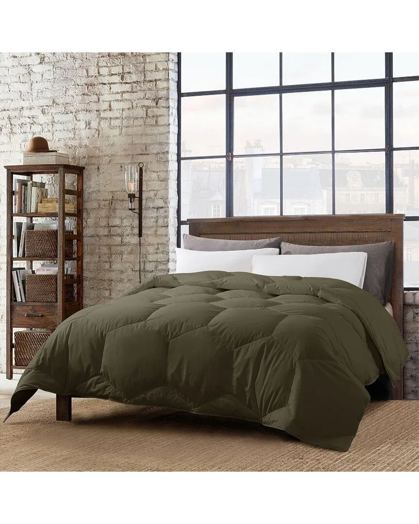 Honeycomb Stitch Down Alternative Comforter - Olive, Microfiber