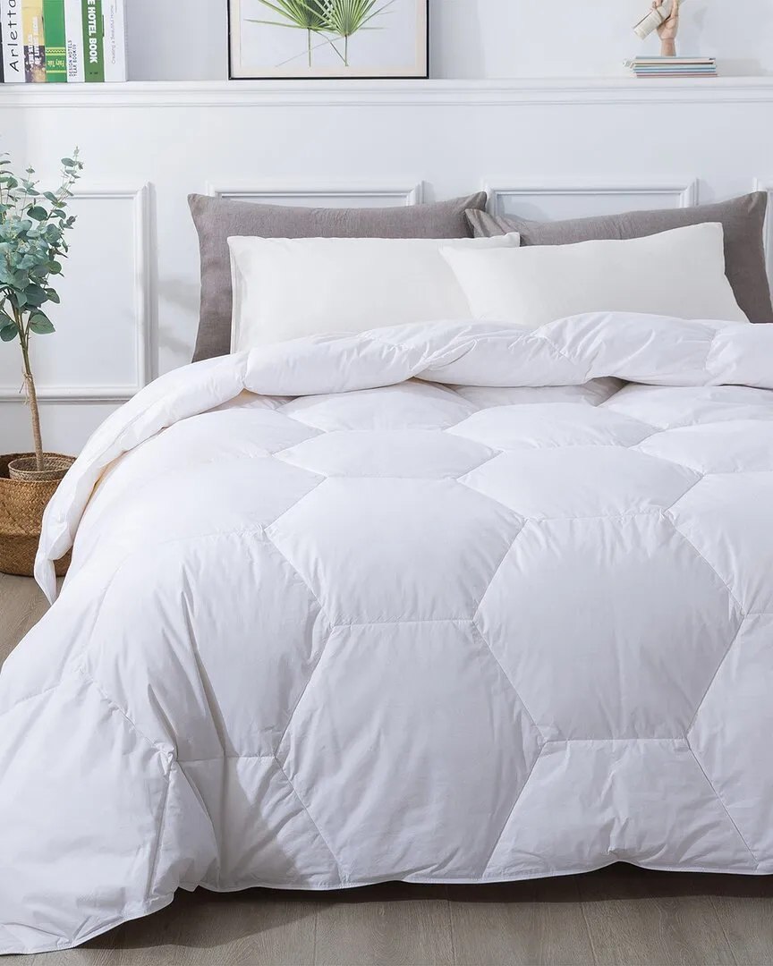 Honeycomb Stitch Down Alternative Comforter - White, Microfiber