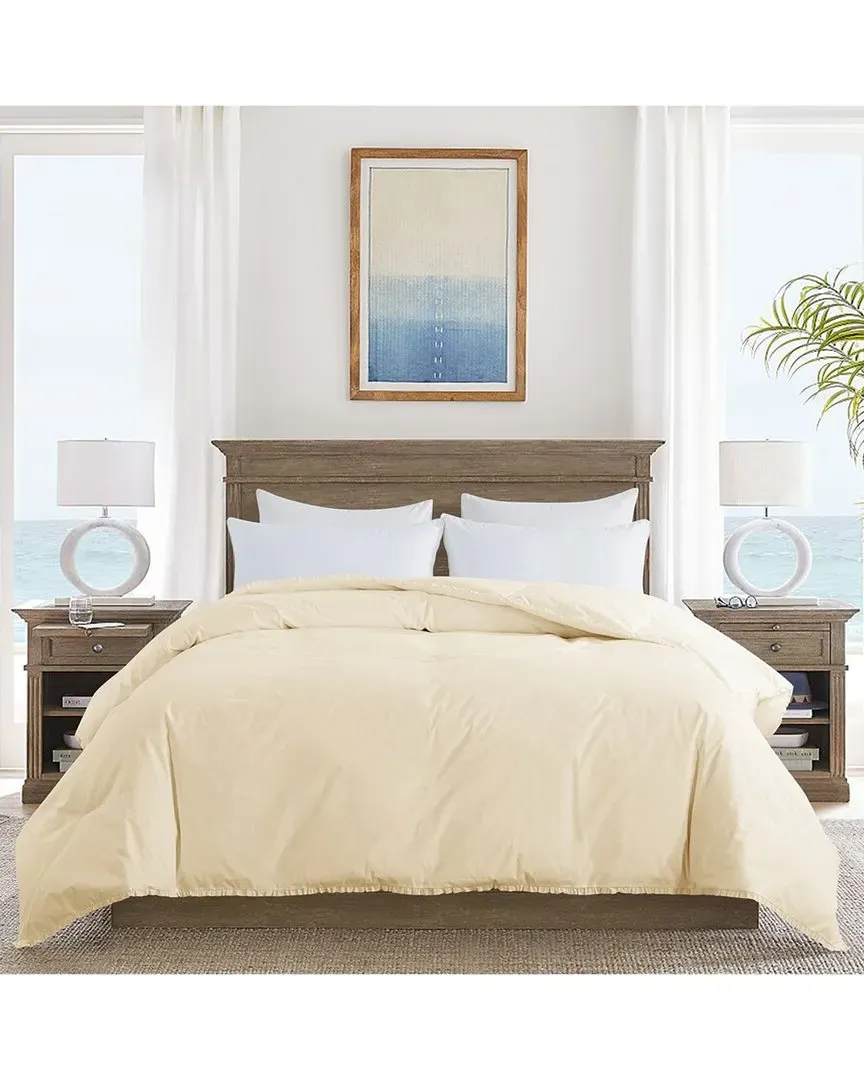 Ruffled Edge Down Alternative Comforter - Ivory, Microfiber image