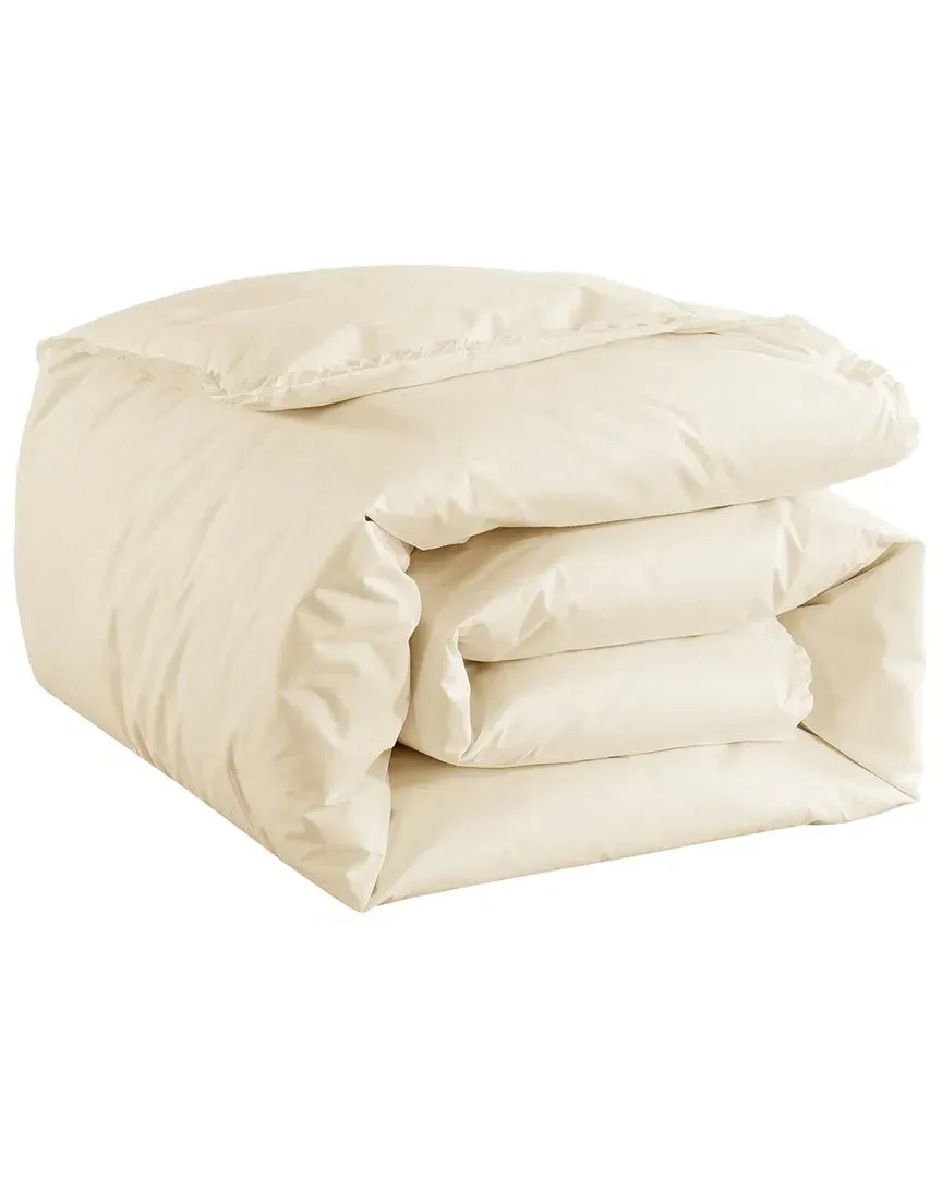 Ruffled Edge Down Comforter - Ivory, Cotton