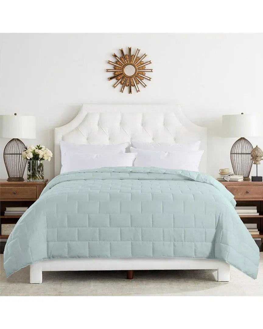 Subway Tile Stitch Down Alternative Blanket - Aqua, Microfiber image