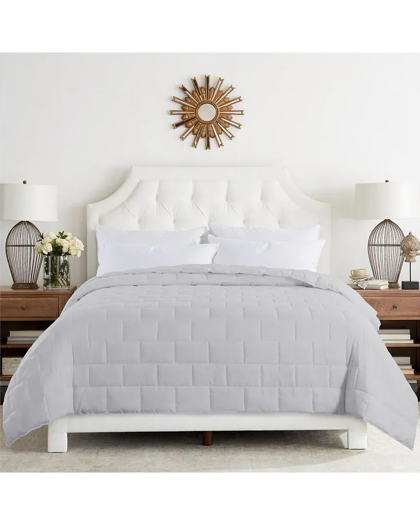 Subway Tile Stitch Down Alternative Blanket - Gray, Microfiber