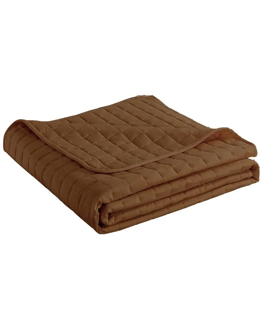 Velvet Trim Down Alternative Blanket - Brown, Microfiber