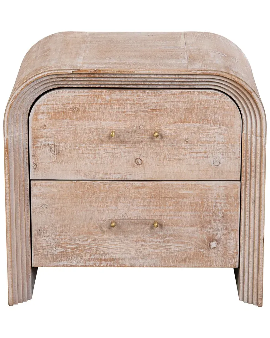 Harlow 2-Drawer Nightstand - Brown, Wood image