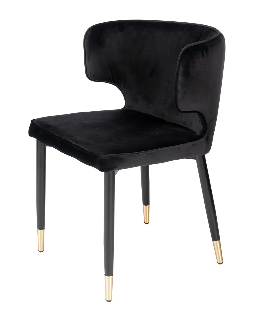 Kayla Curved Upholstered Dining Chair - Black image