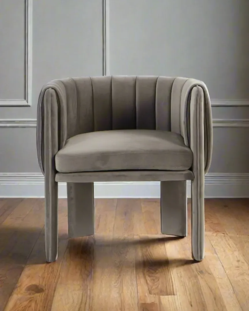 Olivia Barrel Chair - Grey, Velvet image