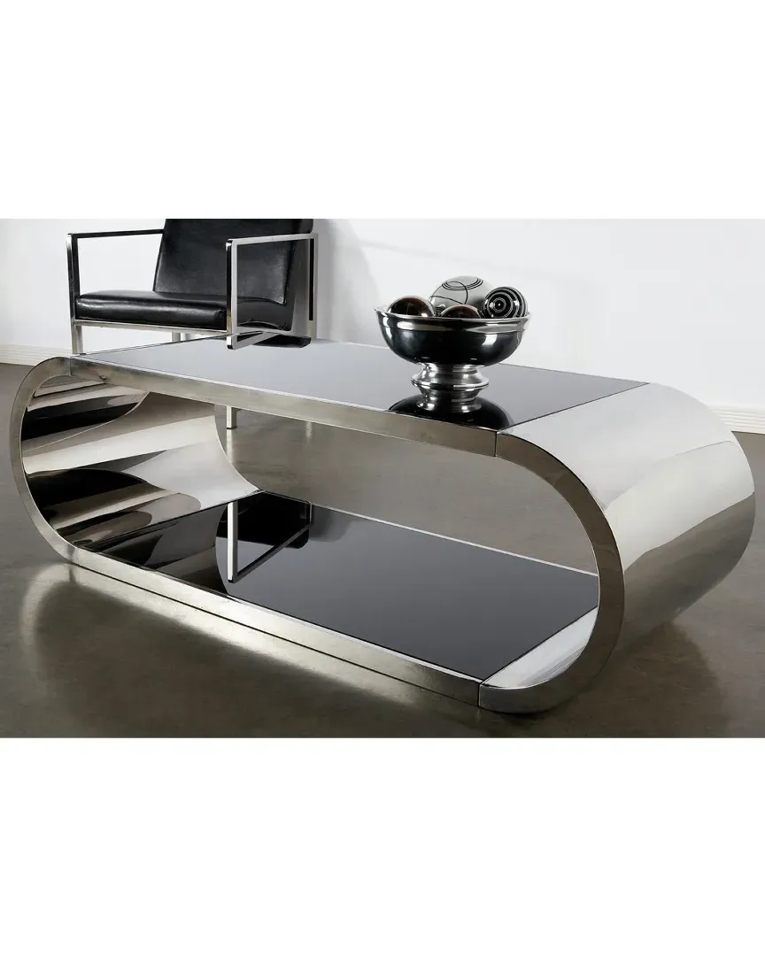 Pia Coffee Table - Chrome, Glass