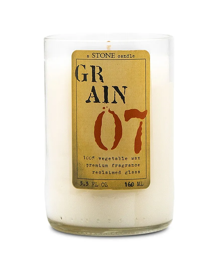 Handmade 5.5oz Reclaimed Bottle Candle - Grain image