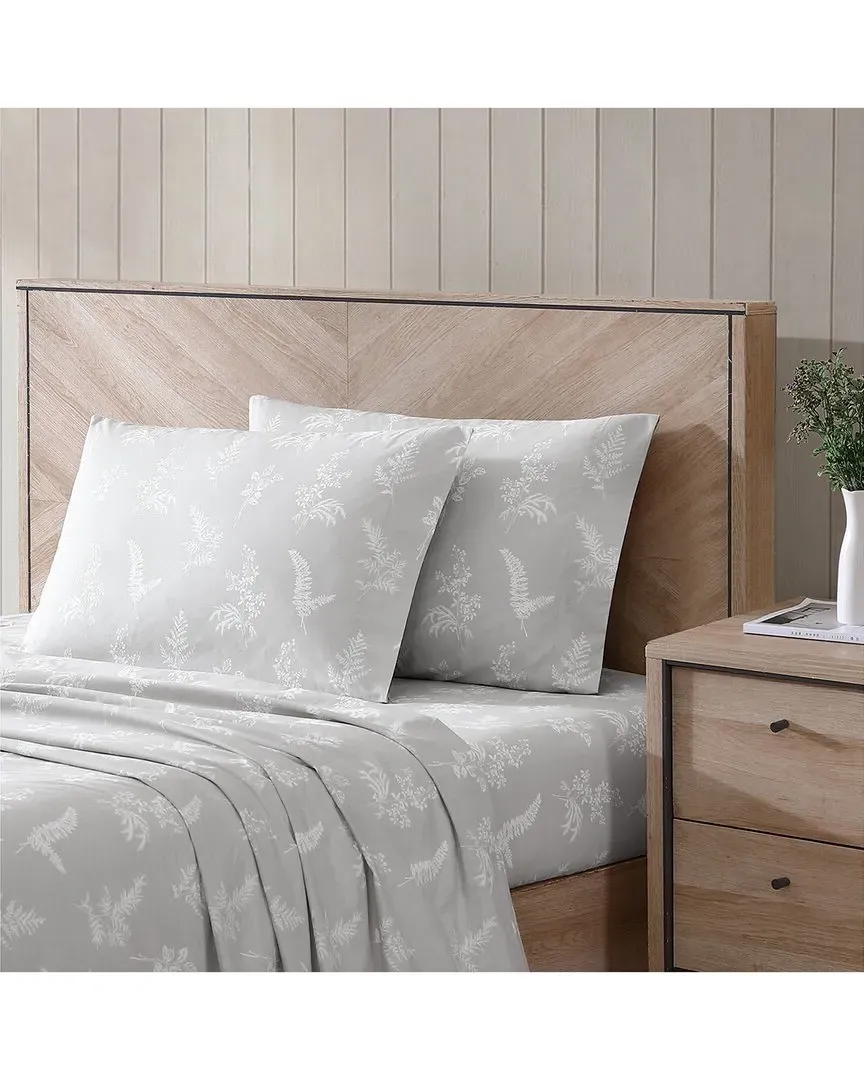 Foliage Percale Sheet Set - Brown, Cotton