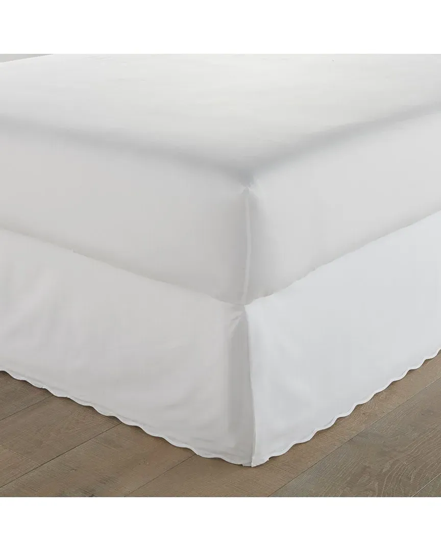 Queen Bedskirt with Ruffled Hem - White, Cotton image