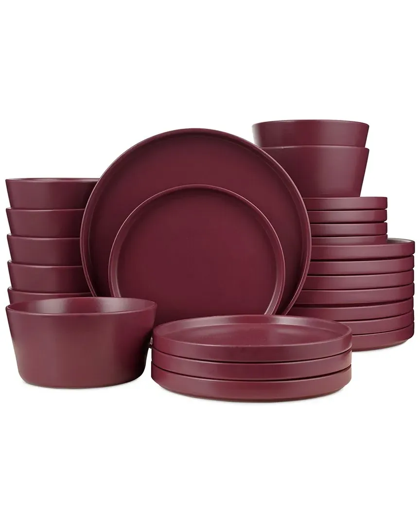 Chelsea 24pc Stoneware Dinnerware Set - Purple image