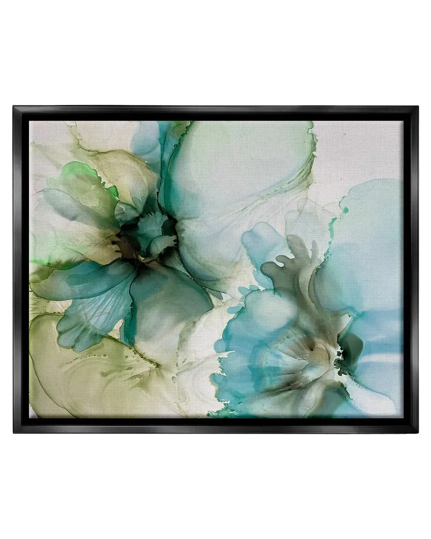 Abstract Flower Petals Blooming Framed Floater Canvas Wall Art