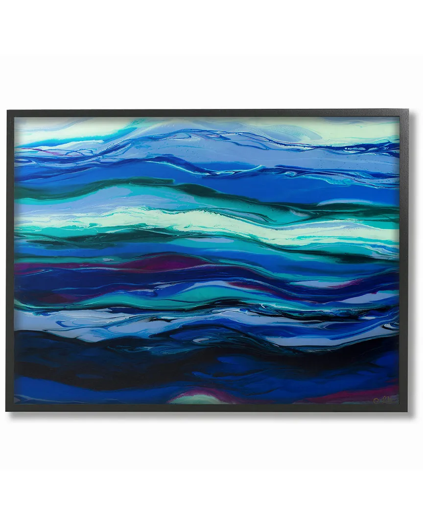 Acrylic Resin Shadow Twilight Movement Abstract Framed Art