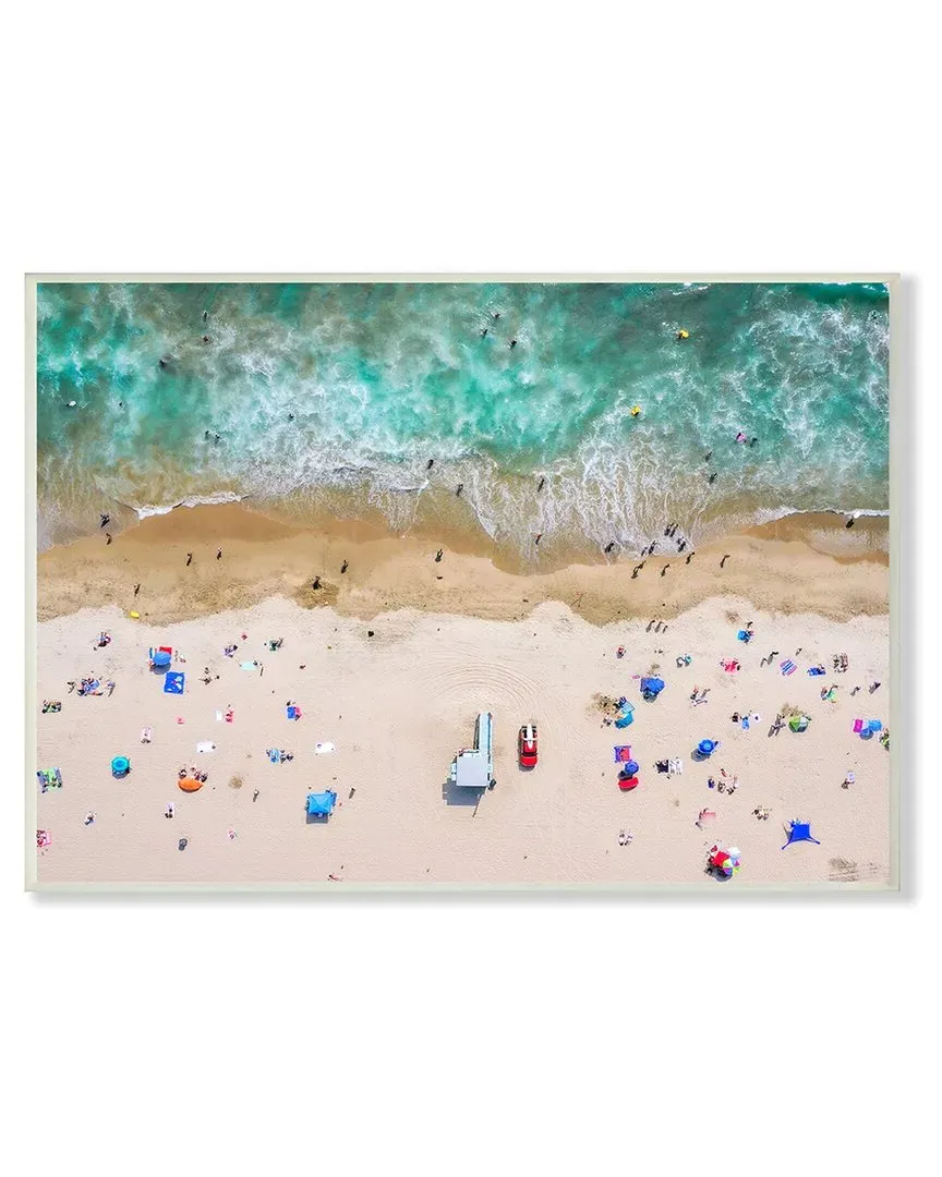 Aerial Summer Beach Umbrellas Wall Plaque Wall Art image